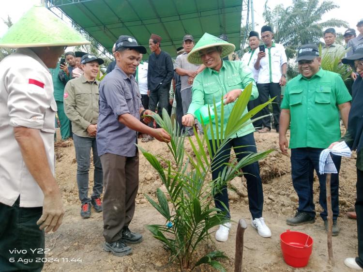 Bupati Batang Hari Resmikan Penanaman Perdana Sawit dalam Program Peremajaan Sawit Rakyat (PSR) 2024